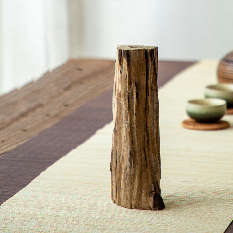 Vaso in legno naturale zen